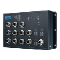 研華EKI-9510E-2GML 10個百兆M12端口網(wǎng)管型EN50155交換機(jī)， 支持24/48 VDC供電